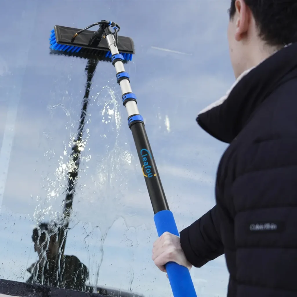 use window cleaning brush