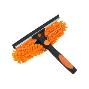 2-in-1 Orange Window Squeegee and Scrubber Combo-2