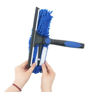 2-in-1 Blue Window Squeegee and Scrubber Combo-2