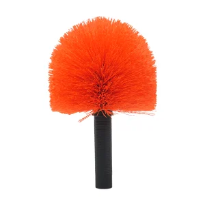 Fluorescent Orange Red Cobweb Duster Brush-1