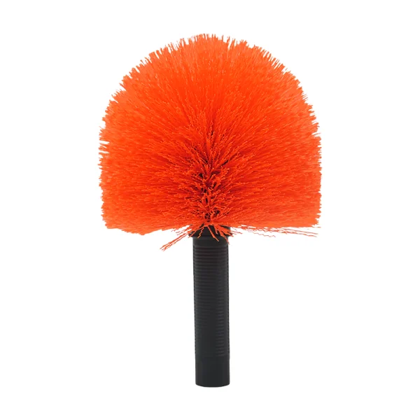 Fluorescent Orange Red Cobweb Duster Brush-1